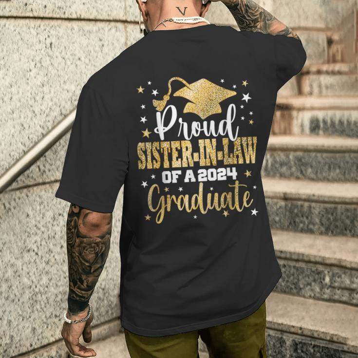 Proud Sister-In-Law Of A 2024 Graduate Class Graduation Men's T-shirt Back Print Gifts for Him