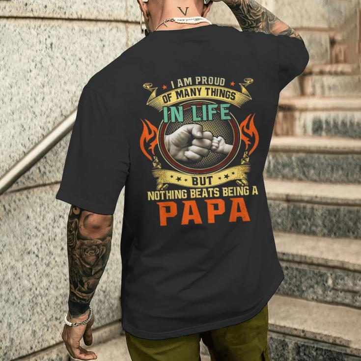 I Am Proud Of Many Things In Life Papa Mens Back Print T-shirt Gifts for Him