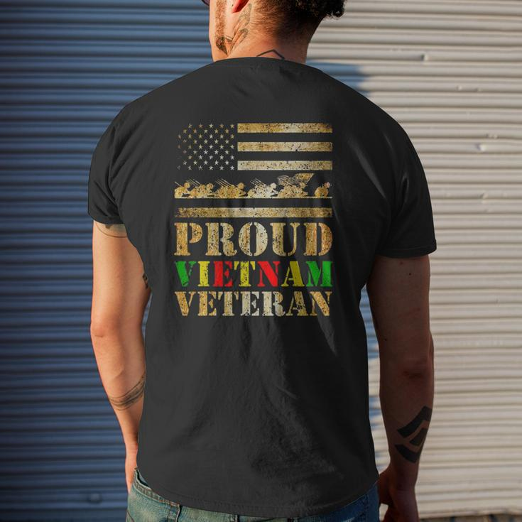 Proud Vietnam Veteran Day For Dad From Son Daughter Mens Back Print T-shirt Gifts for Him