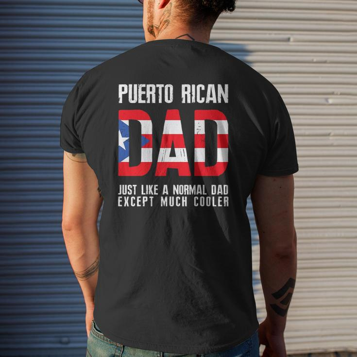 Puerto Rican Dad Like Normal Except Cooler Mens Back Print T-shirt Gifts for Him