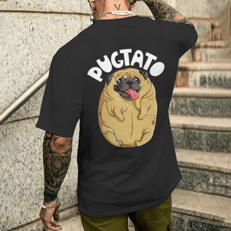 Pugtato Pug Potato Dog Lovers Costume Meme Men's T-shirt Back Print Gifts for Him