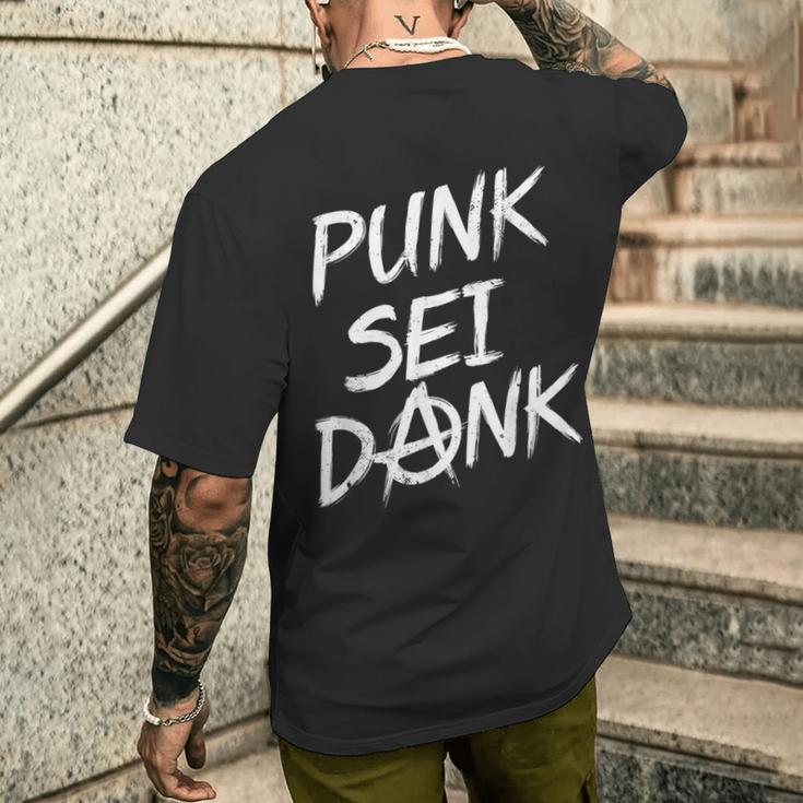 Punk Anarchy Slogan T-Shirt mit Rückendruck Geschenke für Ihn