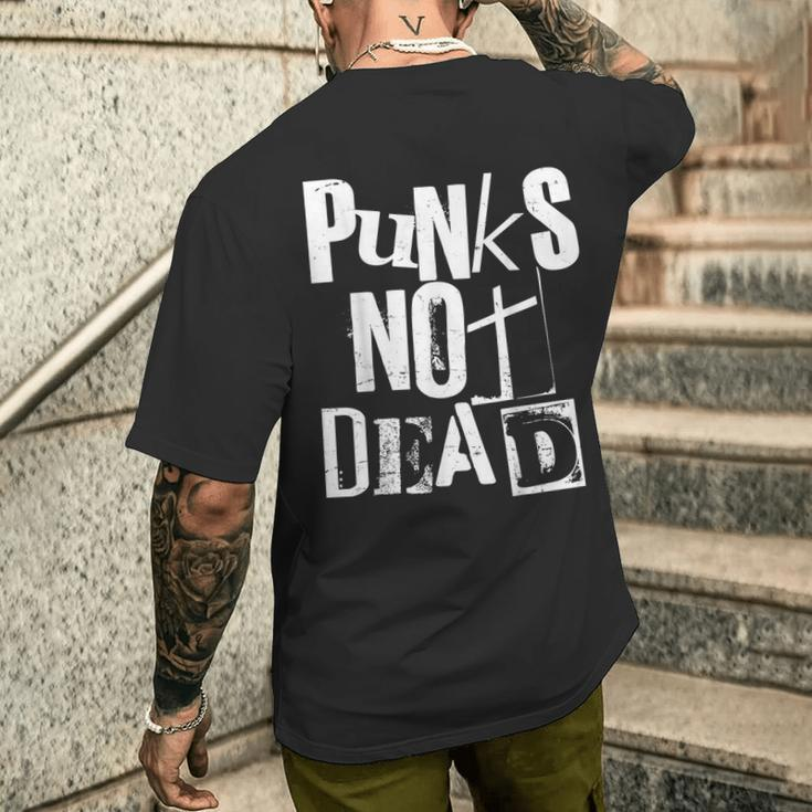 Punk Not Dead Vintage Grunge Punk Is Not Dead Rock T-Shirt mit Rückendruck Geschenke für Ihn