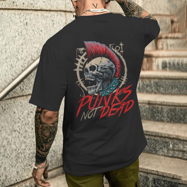 Punks Nicht Tot Rocker Punker Punk Rock Music S T-Shirt mit Rückendruck Geschenke für Ihn