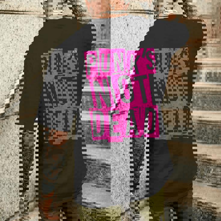 Punk's Not Dead -Intage Punk Rock Punk Is Not Dead Camiseta Hombre Estampado Espalda Regalos para él