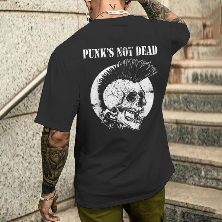 Punk's Not Dead Punker Punk Rock Concert Skull S T-Shirt mit Rückendruck Geschenke für Ihn