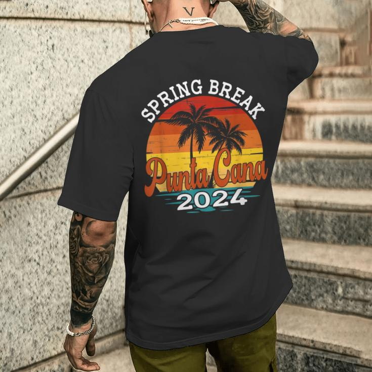Punta Cana 2024 Spring Break Family Matching Vacation Retro Men's T-shirt Back Print Gifts for Him