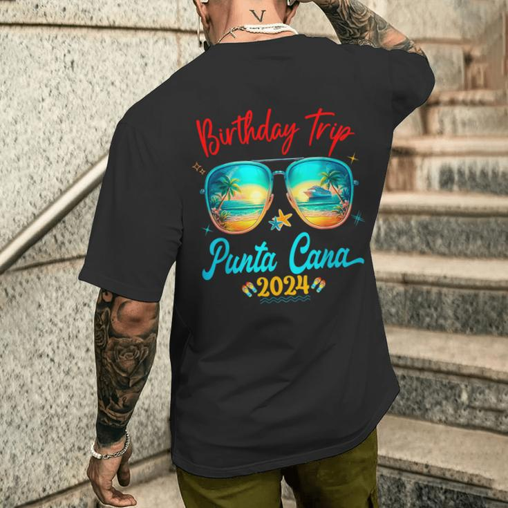 Punta Cana Family Vacation Birthday Cruise Trip Matching Men's T-shirt Back Print Gifts for Him