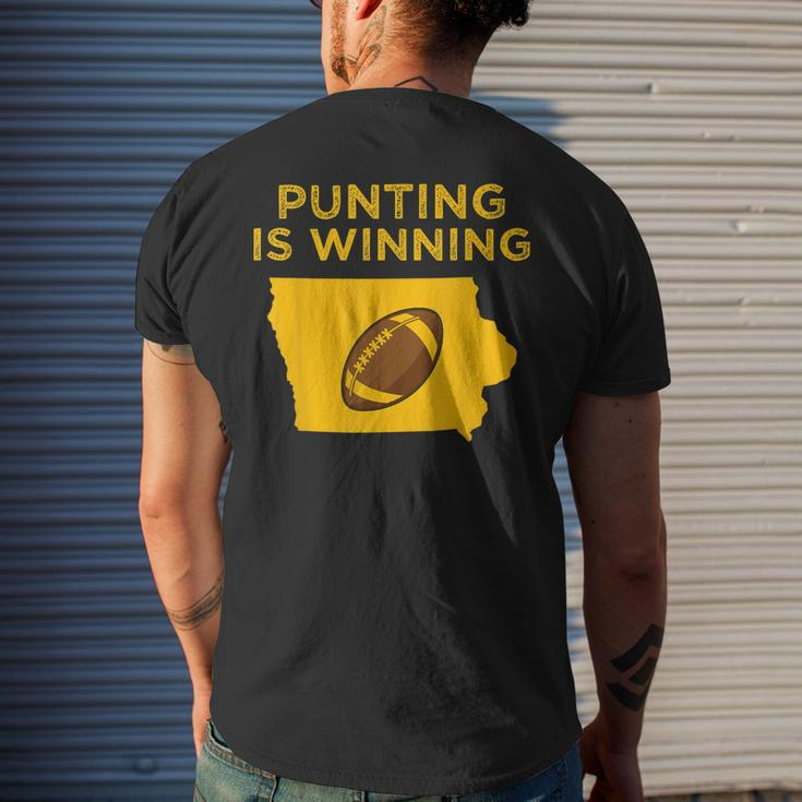 Punting Is Winning Iowa I Cheer For The Punter Mens Back Print T-shirt Gifts for Him
