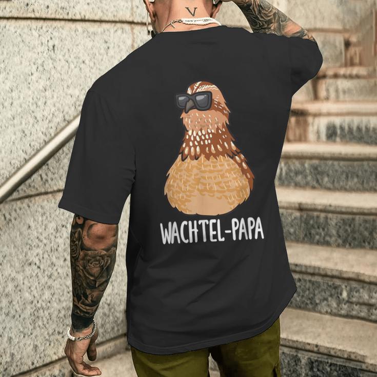 Quail Papa Quail Breeder Quail T-Shirt mit Rückendruck Geschenke für Ihn