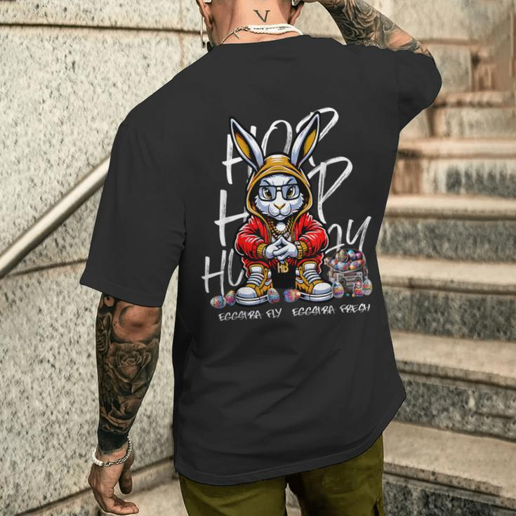Rabbit With Beats Men's T-shirt Back Print Gifts for Him