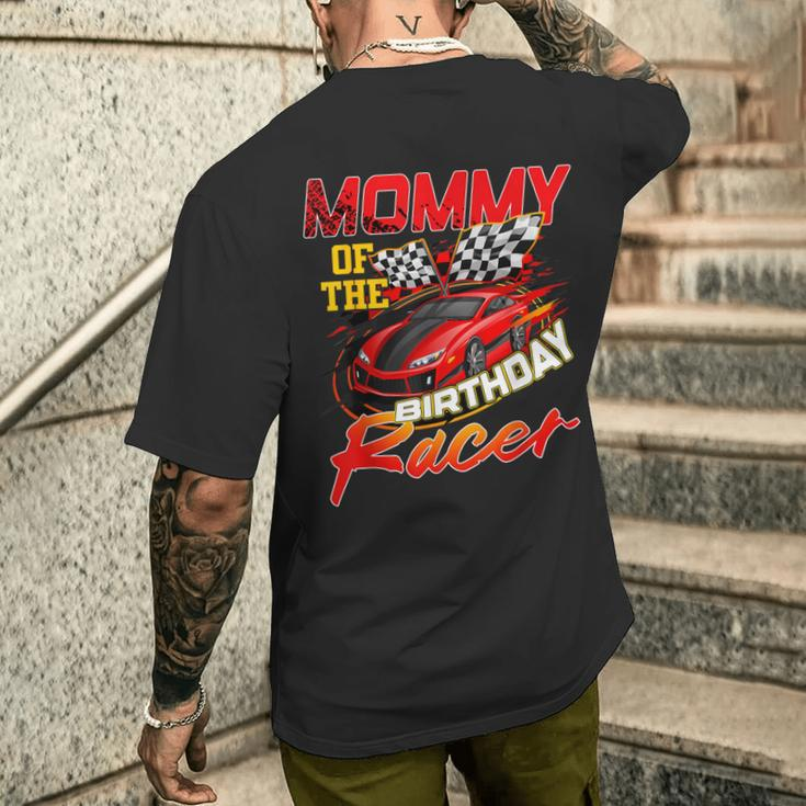 Race Car Party Mommy Of The Birthday Racer Racing Family Men's T-shirt Back Print Gifts for Him