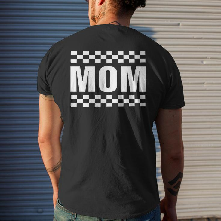 Racing Birthday Party Matching Family Race Car Pit Crew Mom Men's T-shirt Back Print Gifts for Him