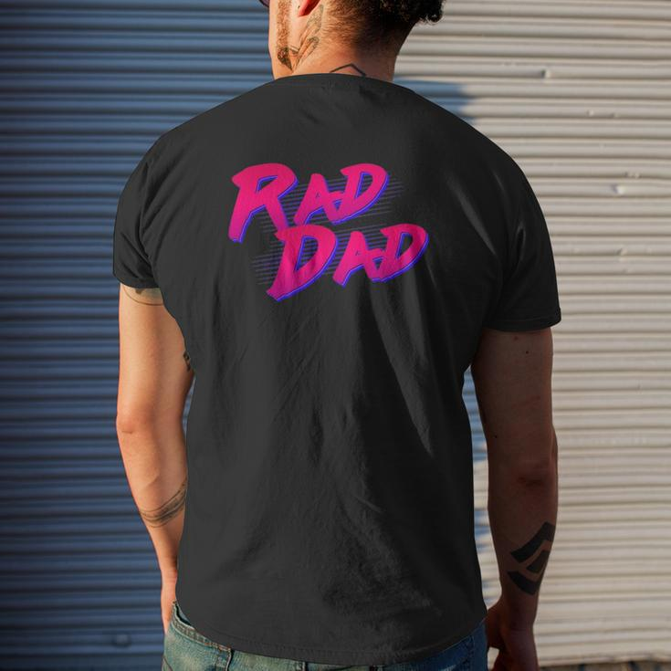Rad Dad Retro Mens Back Print T-shirt Gifts for Him