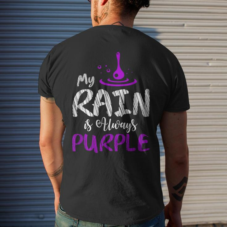 My Rain Is Always PurpleMen's T-shirt Back Print Funny Gifts
