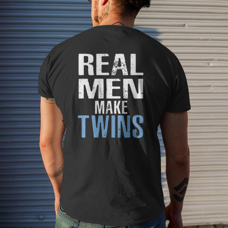 Real Men Make Twins For Father Essential Mens Back Print T-shirt Gifts for Him