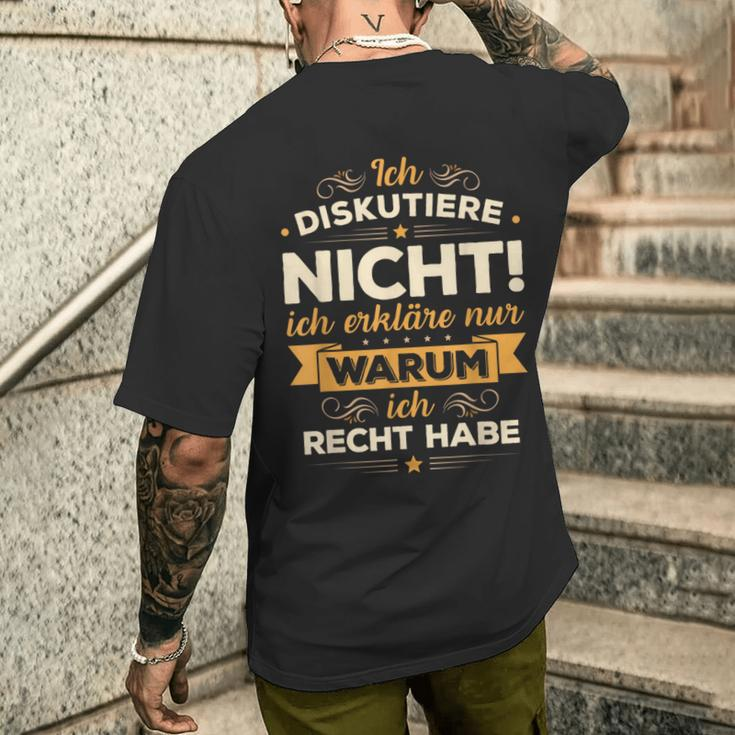 Recht Lustige Sprüche Männer Witzigen Sprüchen Herren Lustig T-Shirt mit Rückendruck Geschenke für Ihn
