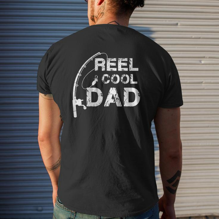 Reel Cool Dad Fishing Daddy Father's Day Gif Mens Back Print T-shirt Gifts for Him