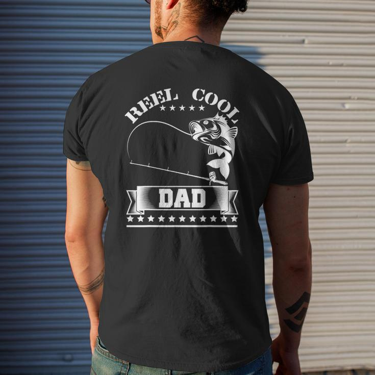 Reel Cool Dad Fishing Father's Day Mens Back Print T-shirt Gifts for Him