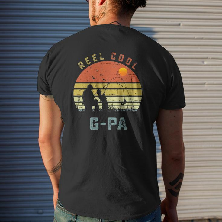 Reel Cool G-Pa Fishing Grandpa Father's Day Fisherman Mens Back Print T-shirt Gifts for Him