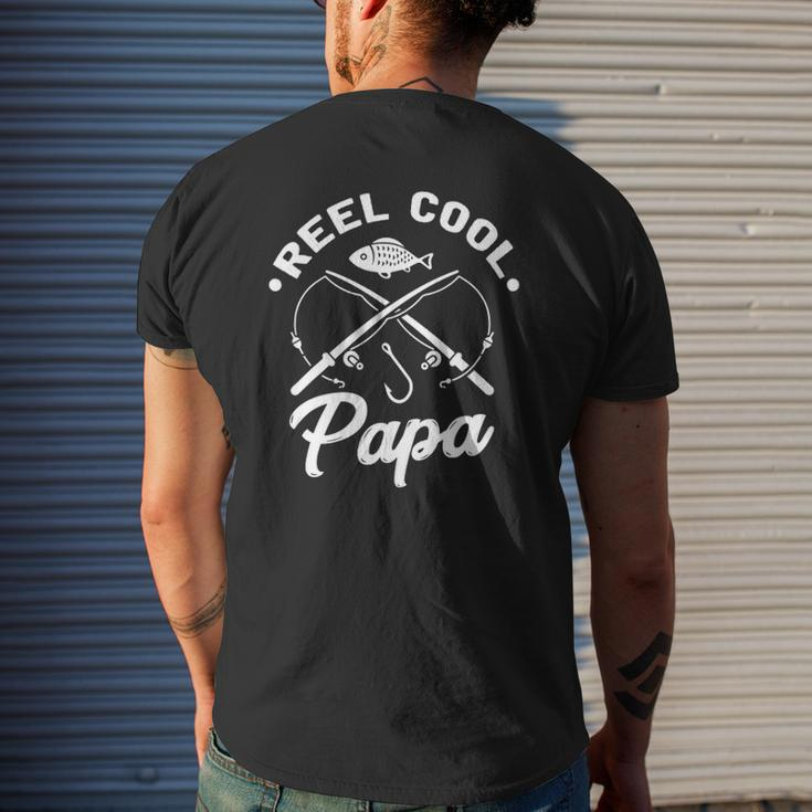Reel Cool Papa Fishing Fisher For Dads Mens Back Print T-shirt Gifts for Him