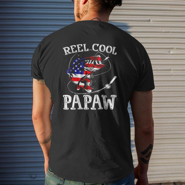Reel Cool Papawfunny 4Th July Usa Flag Fishing Mens Back Print T-shirt Gifts for Him