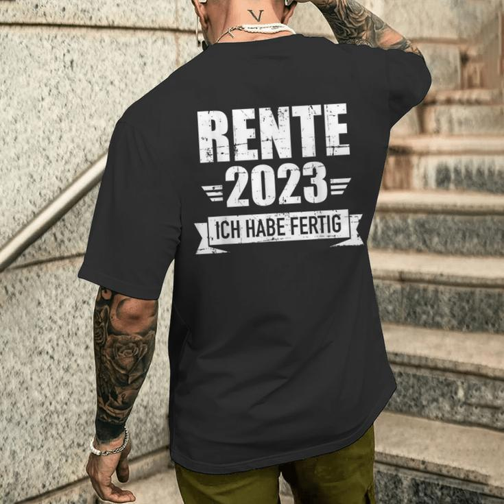 Rente 2023 Ich Habe Fertig Im Ruhestand Für Rentner Black T-Shirt mit Rückendruck Geschenke für Ihn