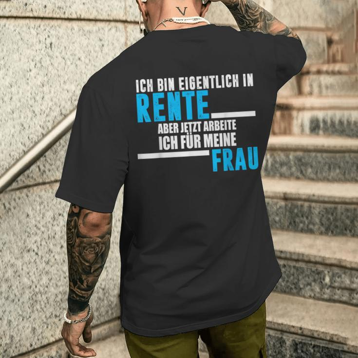 Rente For Man Saying Rentner Frau T-Shirt mit Rückendruck Geschenke für Ihn
