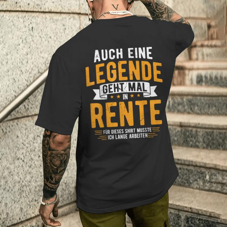 Rentner Auch Eine Legende Geht Mal In Rente 2024 T-Shirt mit Rückendruck Geschenke für Ihn