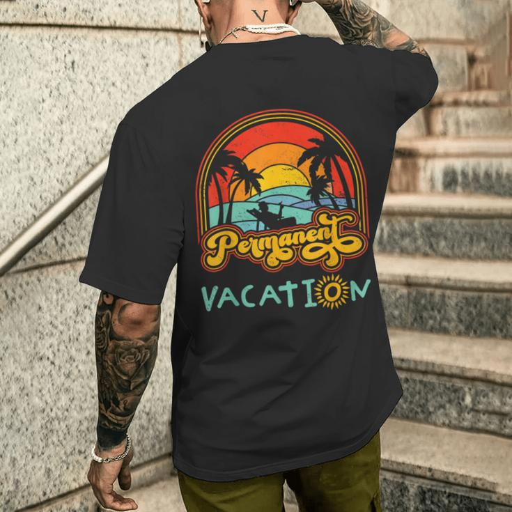 Rentner Permanent Vacation Renteneintritt Urlaub T-Shirt mit Rückendruck Geschenke für Ihn
