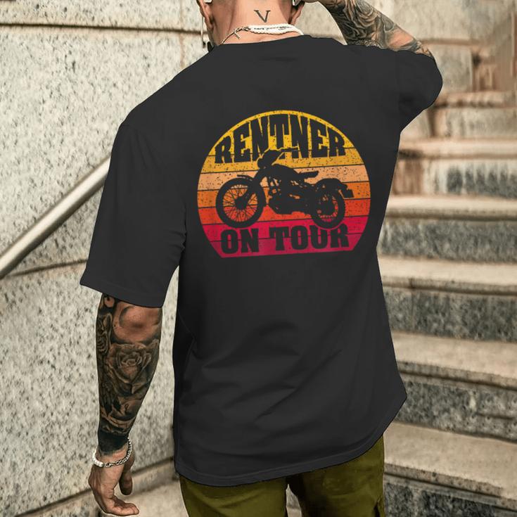 Rentner On Tourintage Motorcycle Biker T-Shirt mit Rückendruck Geschenke für Ihn