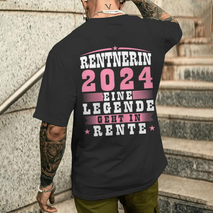 Rentnerin 2024 Eine Legende Geht In Rente T-Shirt mit Rückendruck Geschenke für Ihn