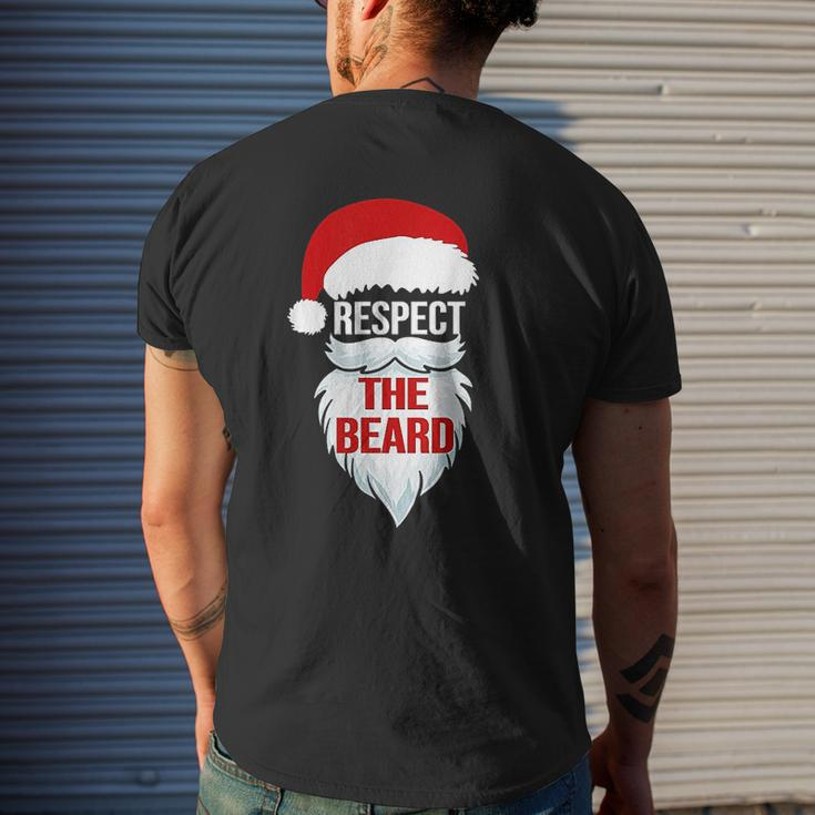 Respect The Beard Santa Claus Christmas Xmas Men Dad Mens Back Print T-shirt Gifts for Him