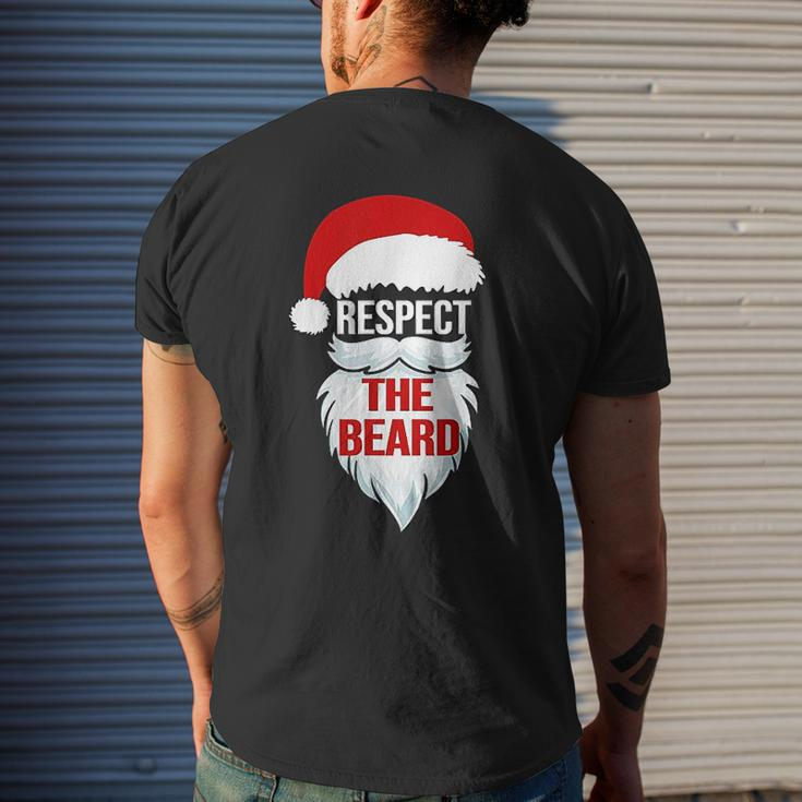 Respect The Beard Santa Claus Christmas Xmas Mens Back Print T-shirt Gifts for Him