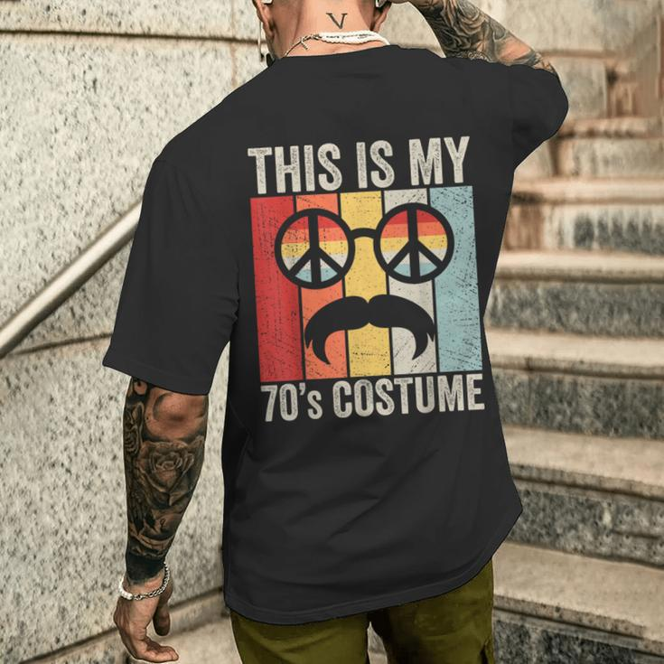 Retro This Is My 70S Costume 70 Styles 1970S Vintage Hippie Men's T-shirt Back Print Gifts for Him
