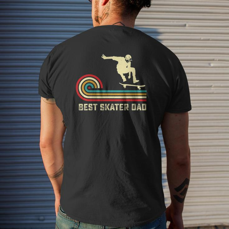 Retro Best Skater Dad Skateboarding Father Skateboarder Mens Back Print T-shirt Gifts for Him