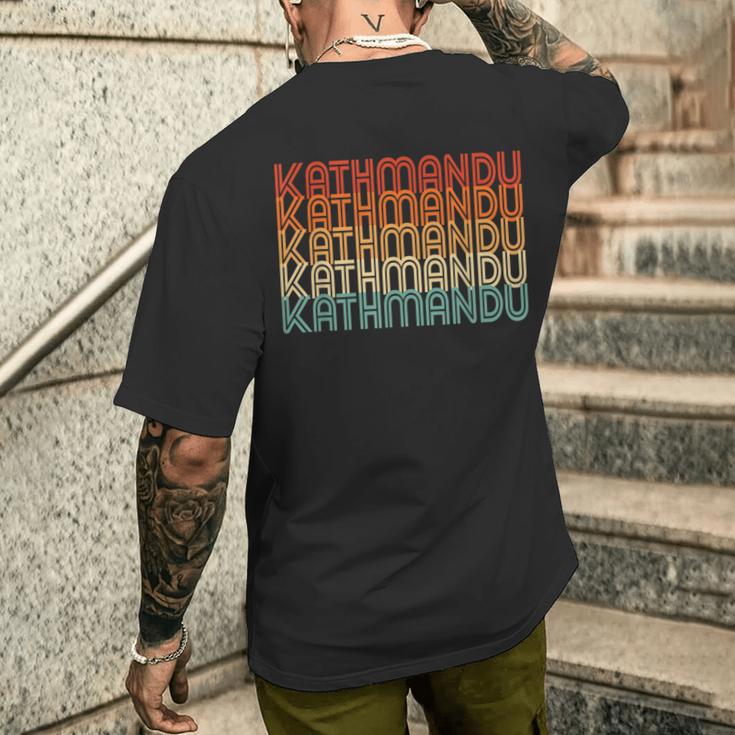 Retro Kathmandu T-Shirt mit Rückendruck Geschenke für Ihn