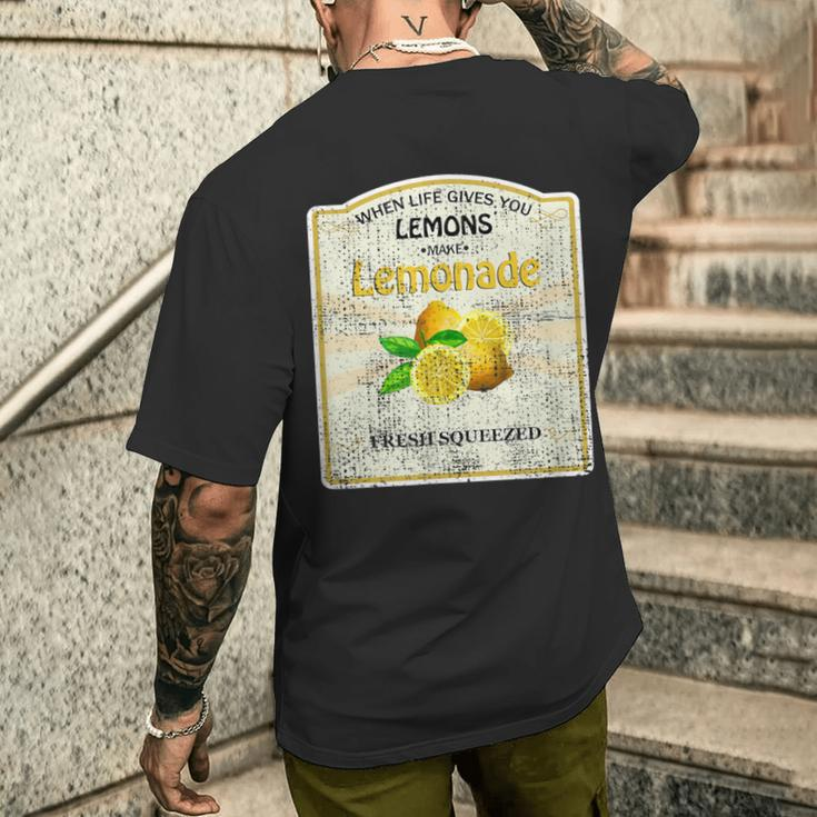 Retro Limonade Kurzärmliges Herren-T-Kurzärmliges Herren-T-Shirt: Wenn Das Leben Zitronen Gibt, German Design Geschenke für Ihn