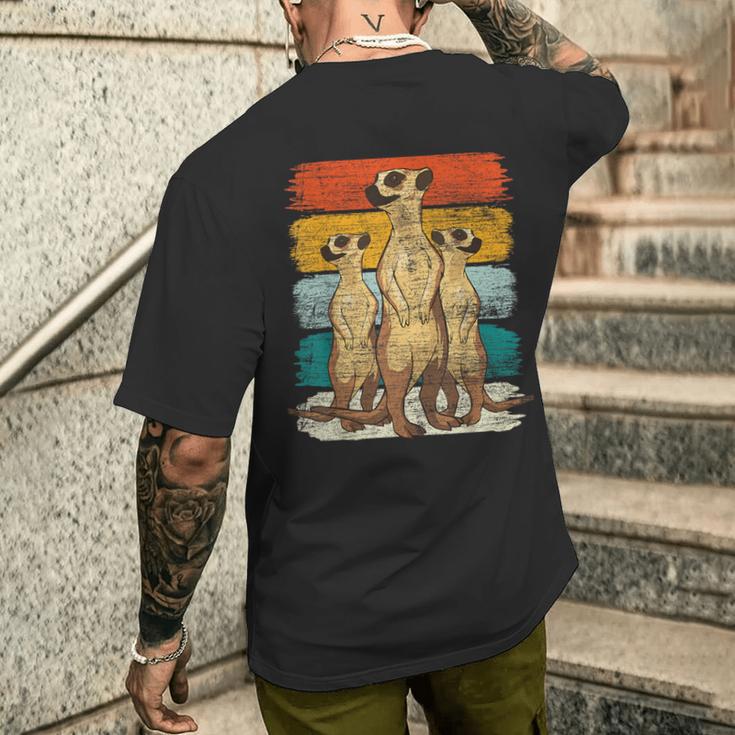 Retro Meerkat T-Shirt mit Rückendruck Geschenke für Ihn