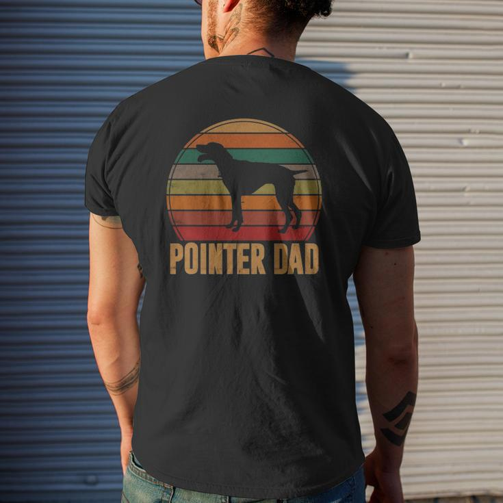 Retro Pointer Dad Rott Dog Owner Pet Pointer Father Mens Back Print T-shirt Gifts for Him