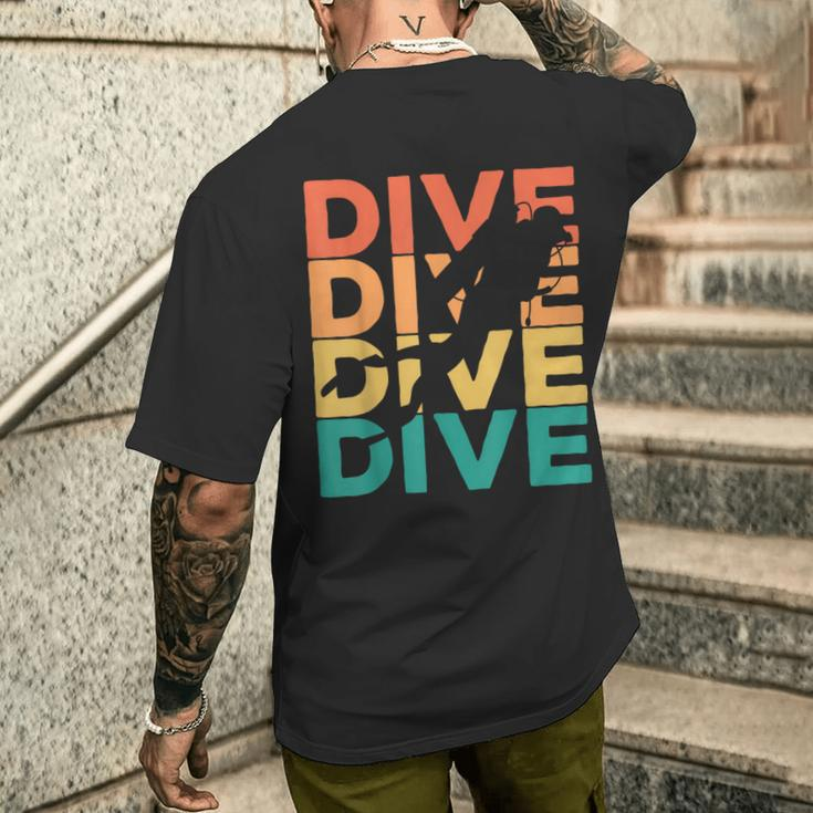 Retro Vintage Diving For Diver T-Shirt mit Rückendruck Geschenke für Ihn
