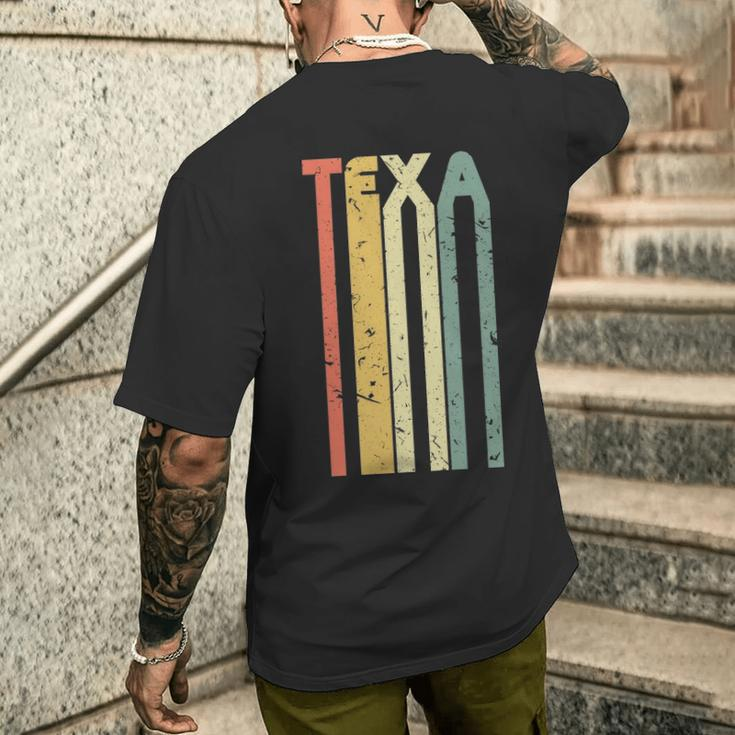 Retro Vintage Texas Colorful Cute Texan Roots Men's T-shirt Back Print Gifts for Him