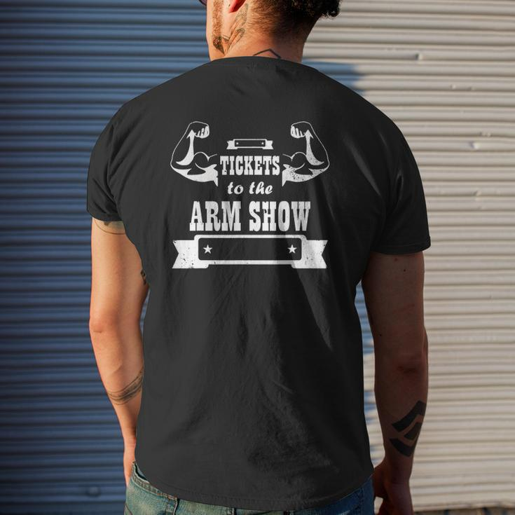 Retro Weight Lifter Muscle & Gym Lover Mens Back Print T-shirt Gifts for Him