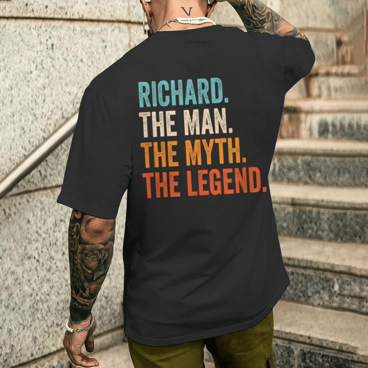 Richard The Man The Myth The Legend First Name Richard Men's T-shirt Back Print Gifts for Him