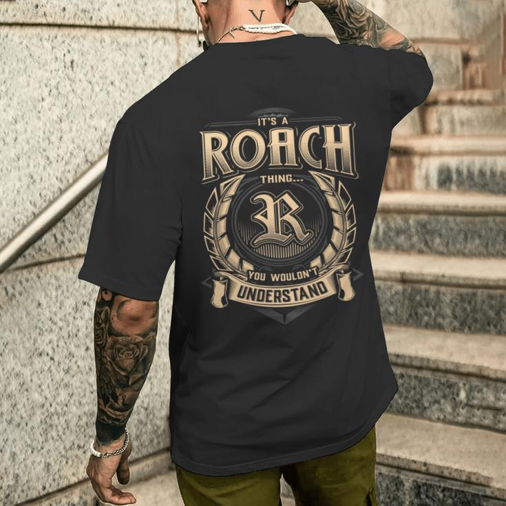 Roach Family Name Last Name Team Roach Name Member Men's T-shirt Back Print Gifts for Him