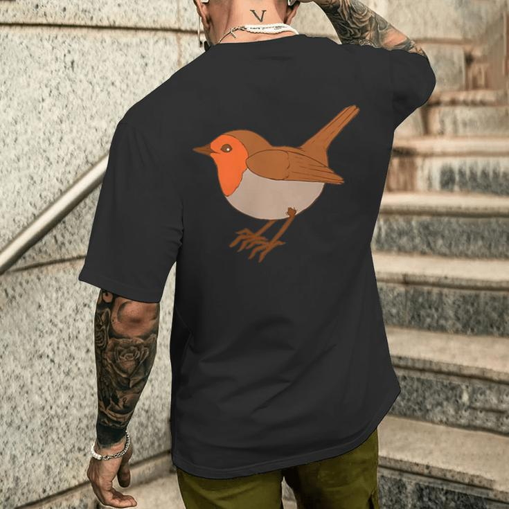 Robin Bird Robin Singbird Bird T-Shirt mit Rückendruck Geschenke für Ihn