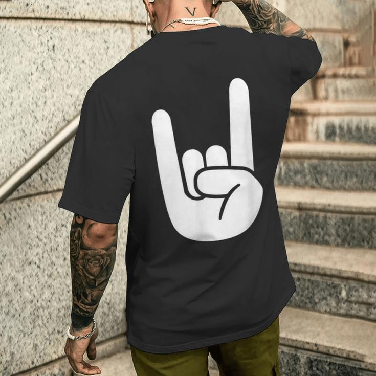 Rock Hand T-Shirt mit Rückendruck Geschenke für Ihn