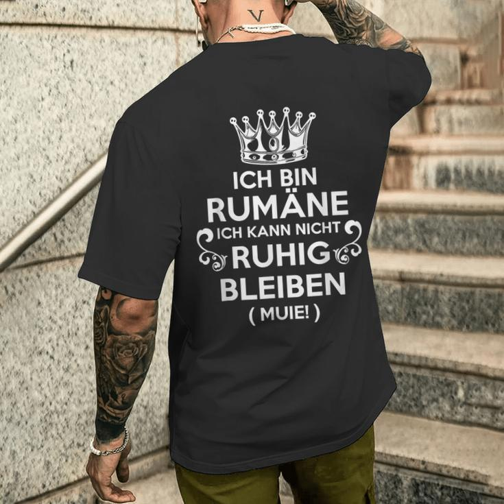 Rom Staat Rumänisch Geschenk Romania Fans T-Shirt mit Rückendruck Geschenke für Ihn
