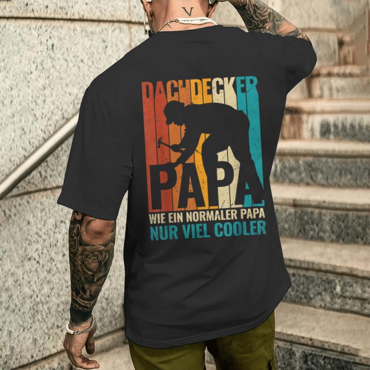 Roofer Papa Nur Cooleratertag Stolze Dachdeckerei T-Shirt mit Rückendruck Geschenke für Ihn