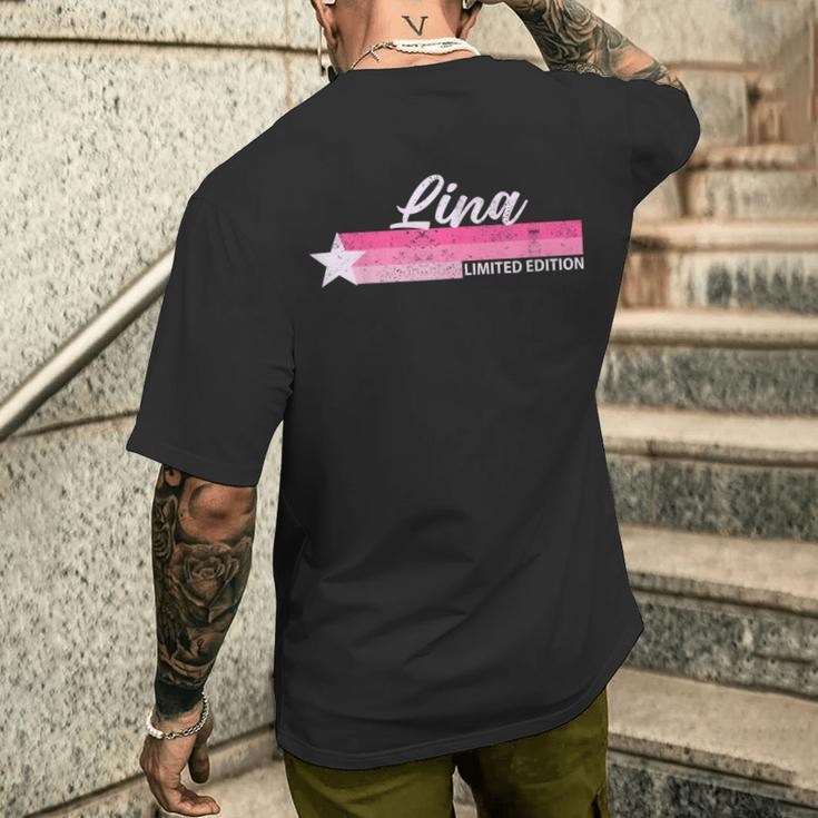 Rosaintage Lina Name Retro Für Mädchen T-Shirt mit Rückendruck Geschenke für Ihn